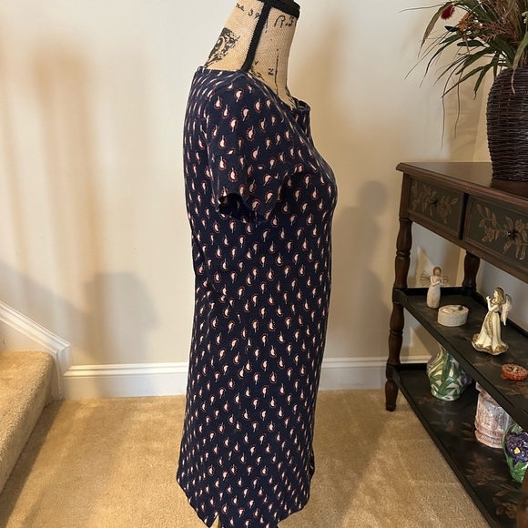 Boden Blue Flutter Sleeve Sheath Dress - Picture 3 of 5